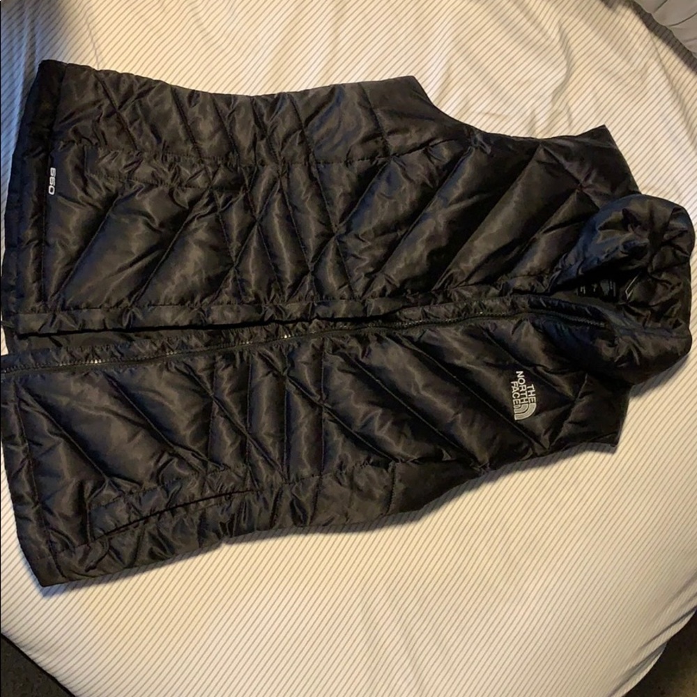 North Face black puffy vest